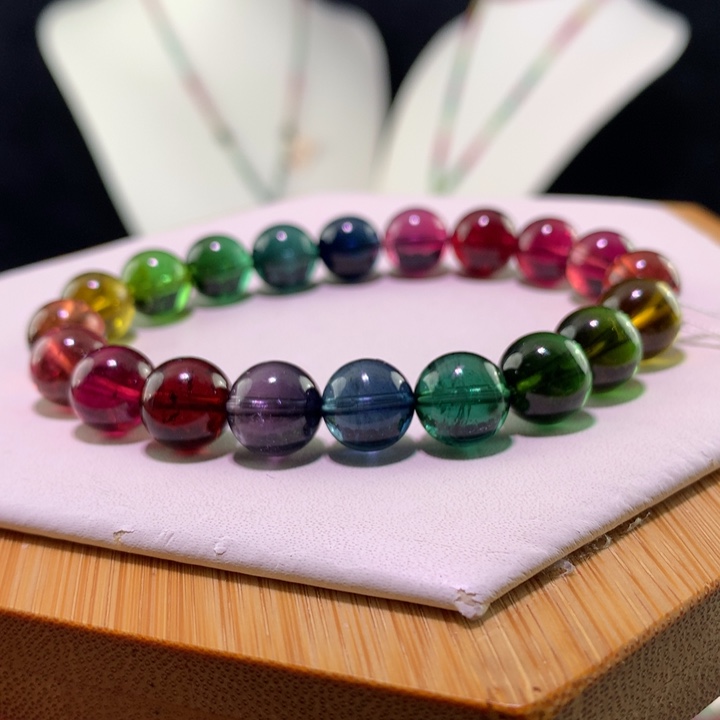 双色碧玺手链未镶嵌