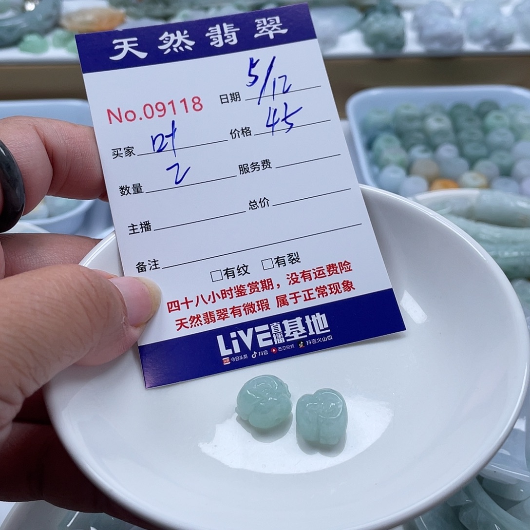 叶***.翡翠未镶嵌颈饰3567