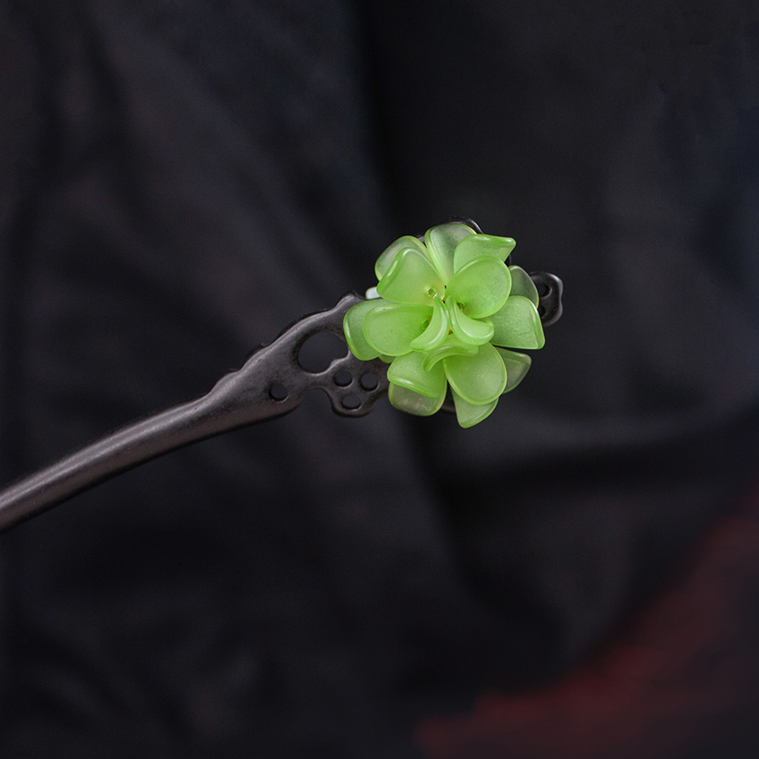 手工百搭复古黑檀木发簪古典发簪旗袍头饰发饰古风简约步摇礼品