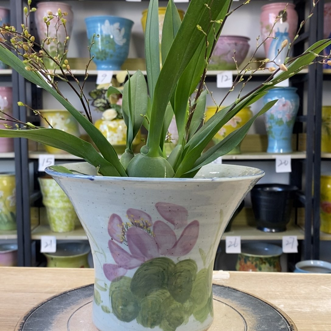 景德镇手工手绘陶瓷花盆