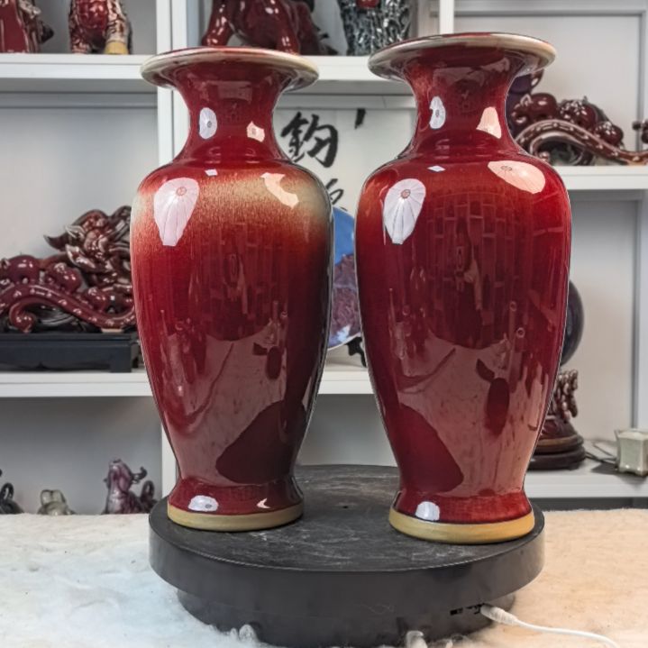 摆件钧瓷摆件神後鎮鈞瓷