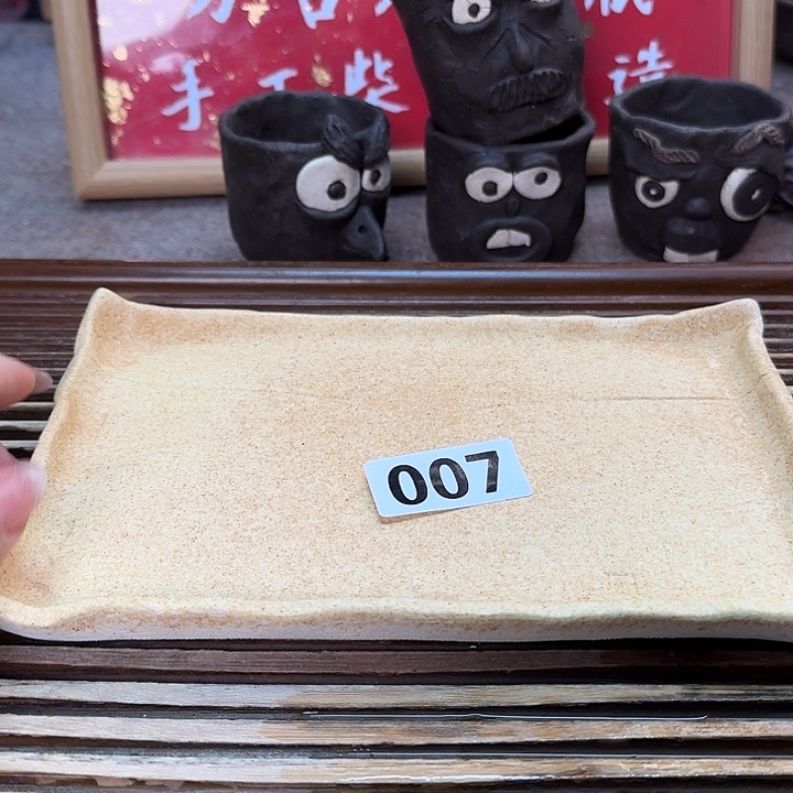 纯手工制作粗陶茶具