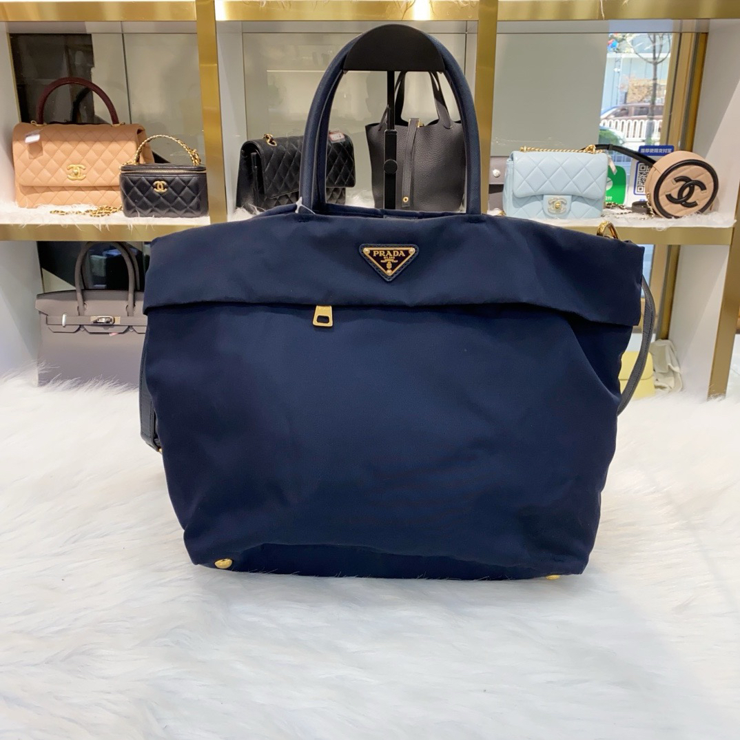 95新 Prada/普拉达 Prada普拉达尼龙手提斜挎包 尺寸30*26