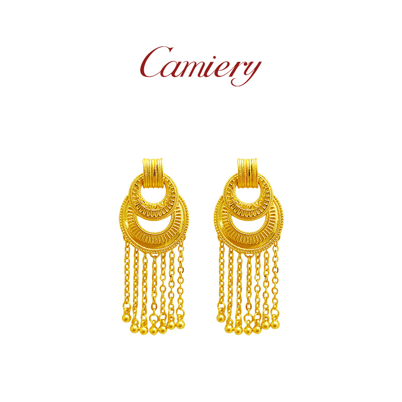 CAMIERY/卡美瑞 时尚轻奢民族风异域风情流苏耳环