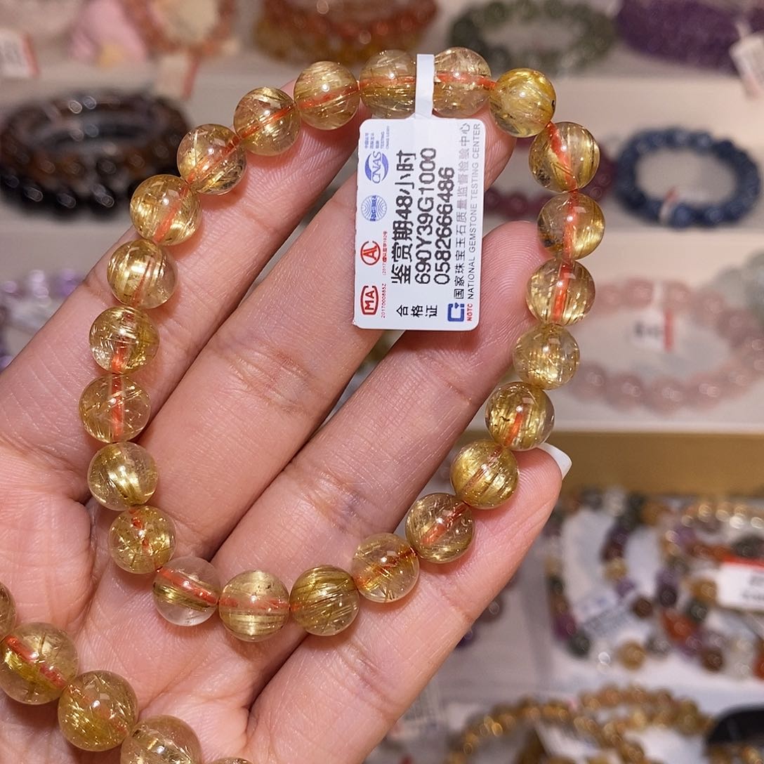 【闪购商品】发晶手串未镶嵌n****t钛金8m