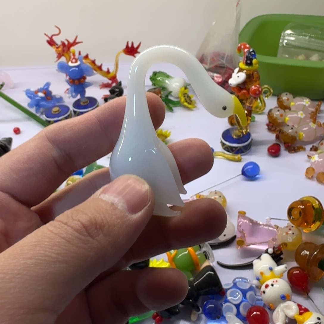琉璃手工艺品挂脖鸭