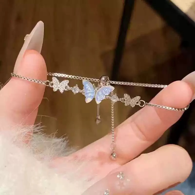 钛钢手链 仿贝母蝴蝶手链女生轻奢小众精致高级感百搭闺蜜手饰