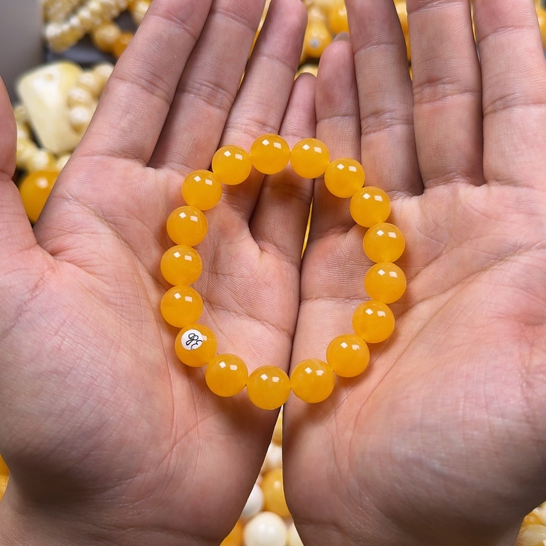 琥珀珠宝奇石未镶嵌同料12mm