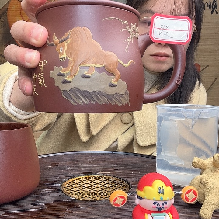 紫砂茶杯原矿紫砂杯