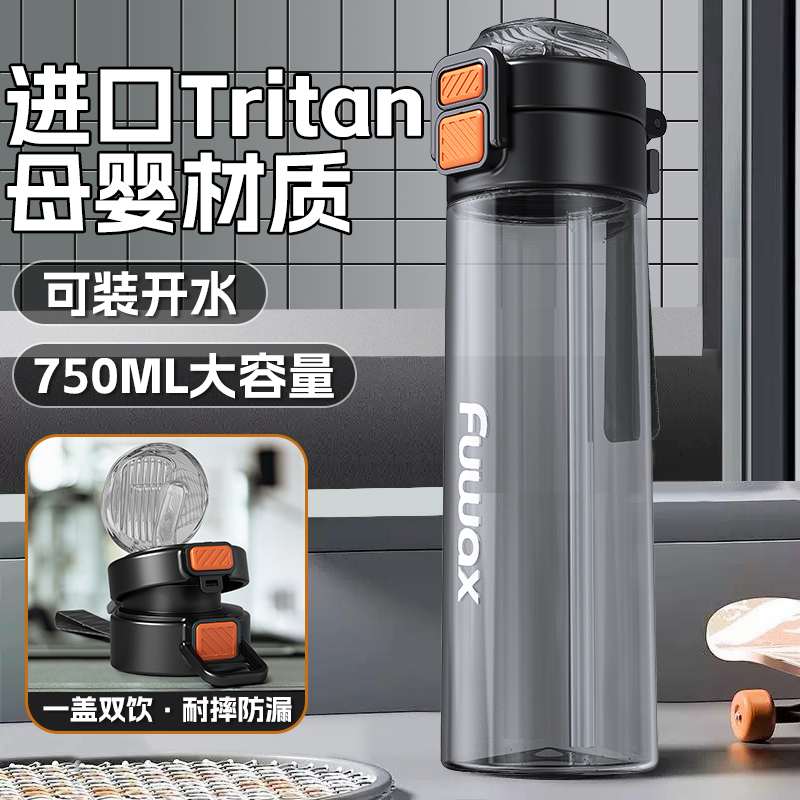 福万祥大容量随手杯新款运动健身学生杯夏日便携tritan耐高温茶杯