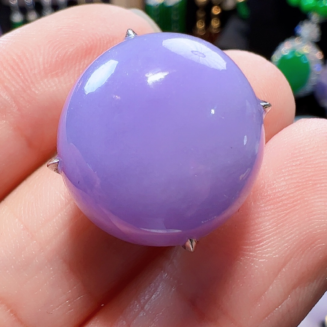 翡翠戒指18K金镶嵌签收后24小时鉴赏期