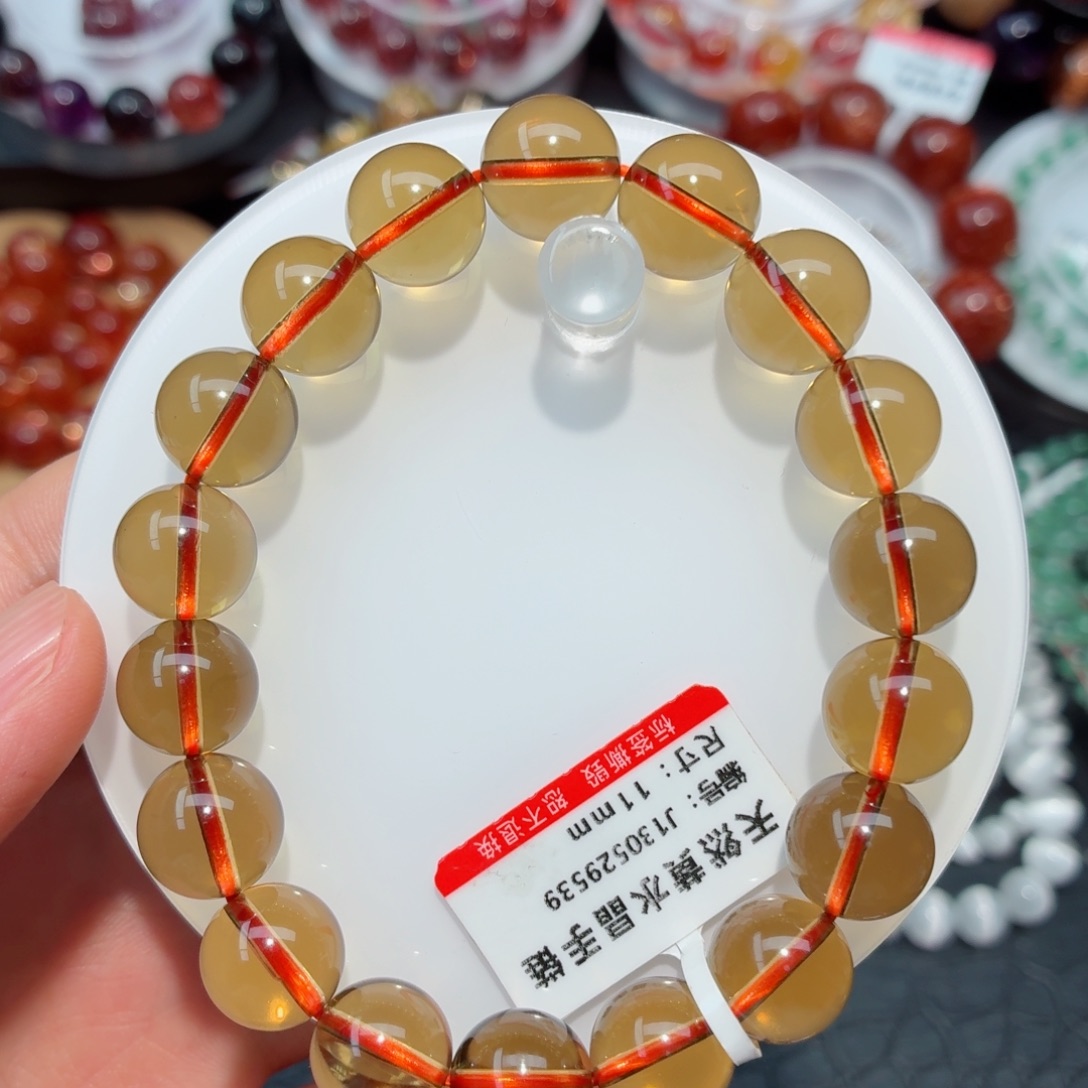 银S925镶嵌手链水晶黄水晶