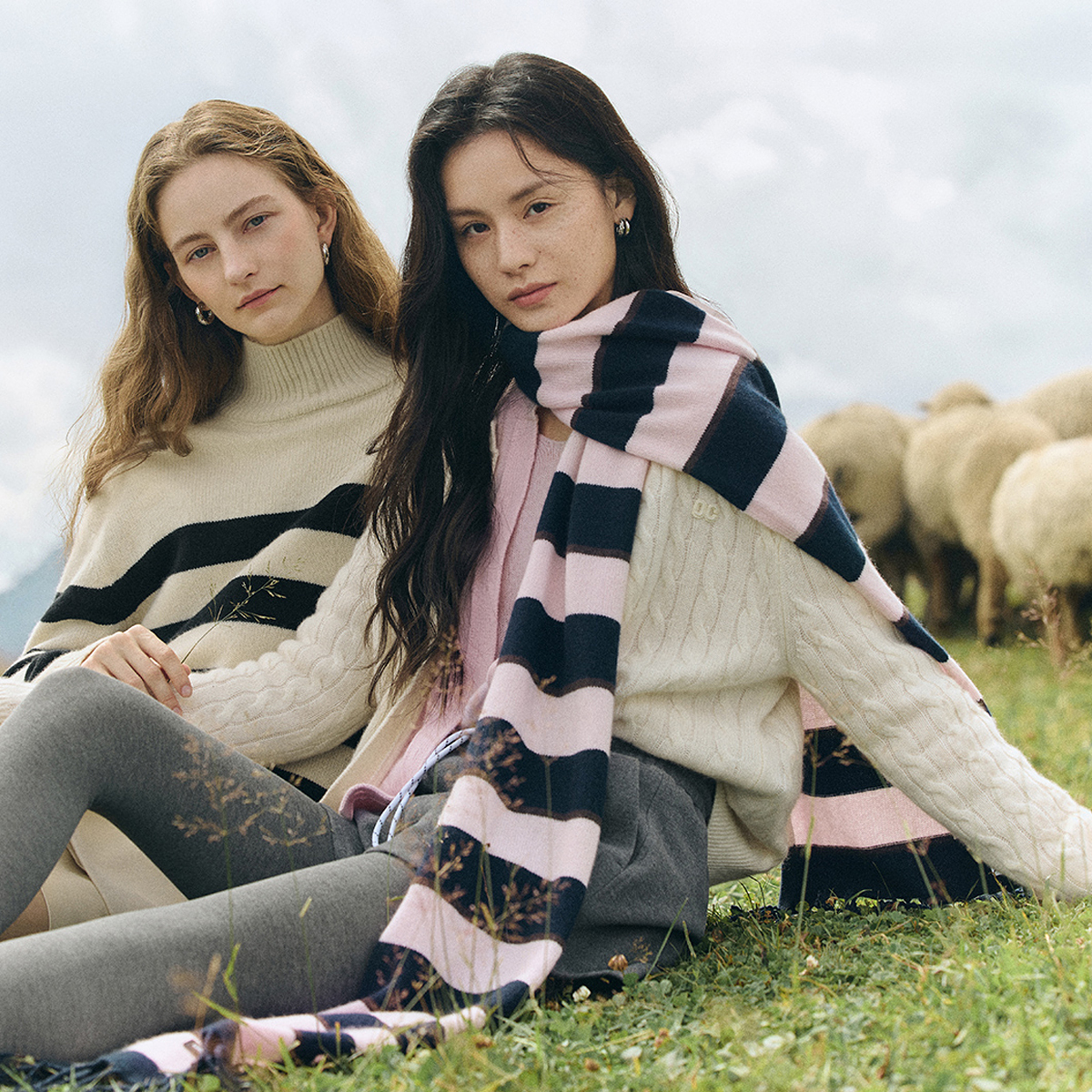 04691F【丽公主】欧时力 可机洗100%羊绒针织外套女上衣小香秋冬