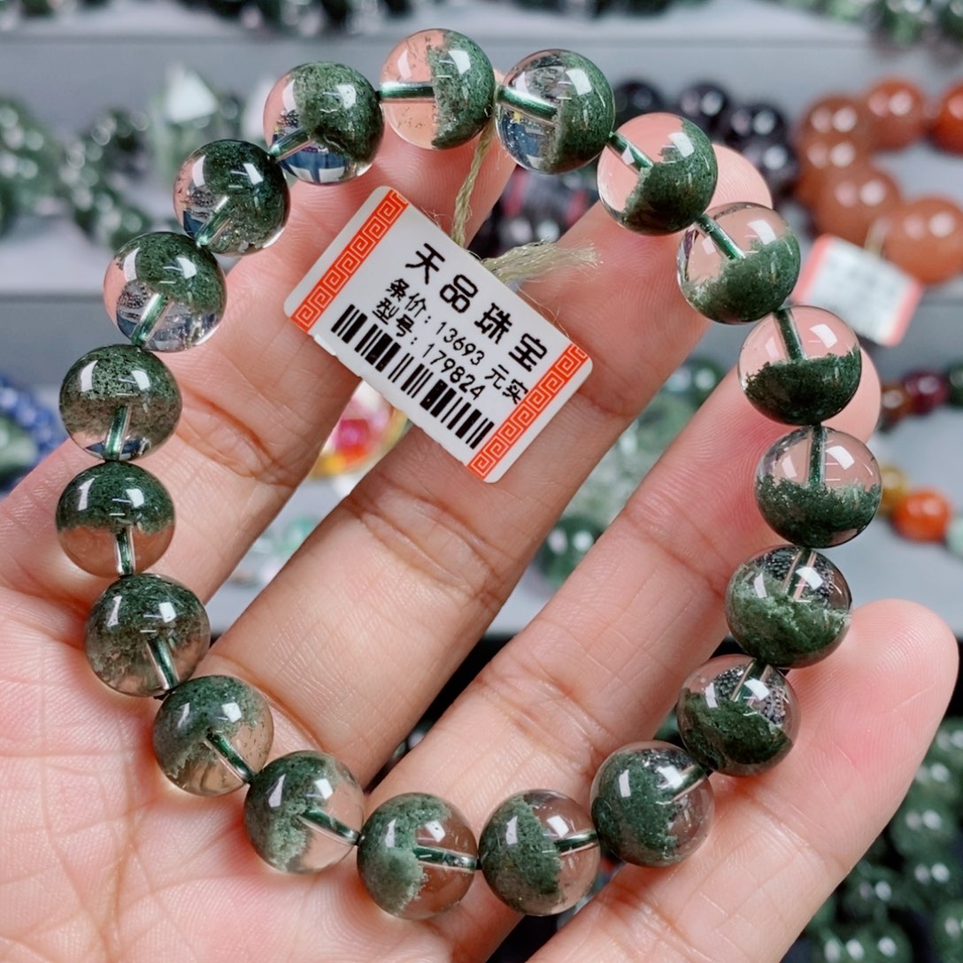 未镶嵌手链水晶绿幽灵手链179824