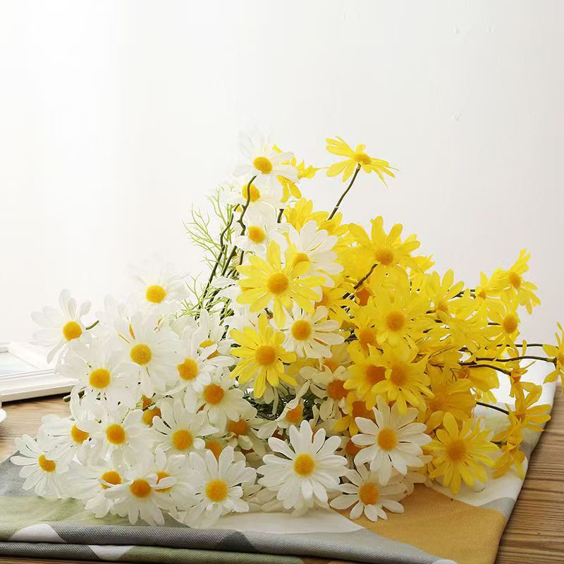 小清新洋甘菊ins风波斯菊非洲菊仿真花客厅桌面摆放装饰假花花束