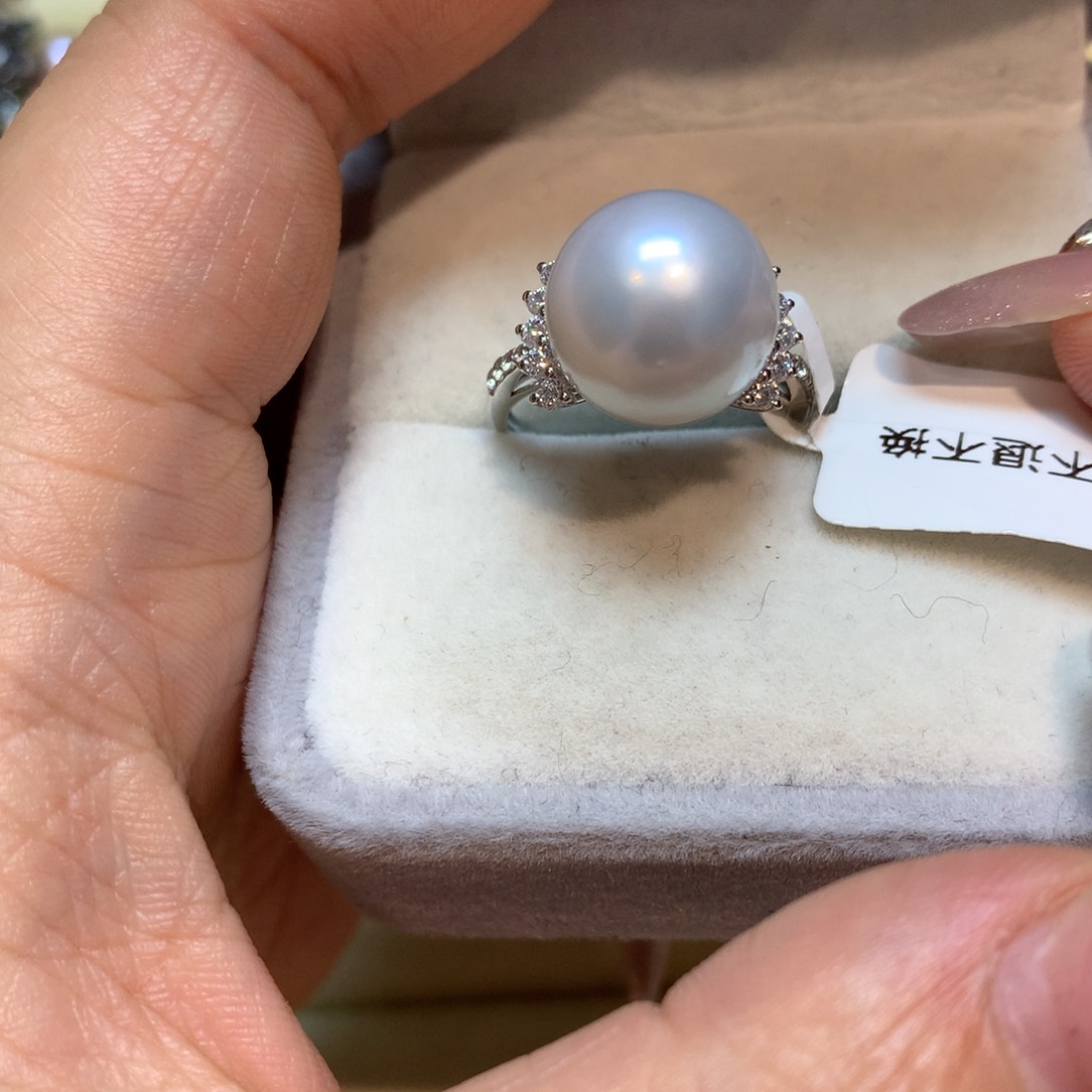 海水珍珠戒指14K金镶嵌