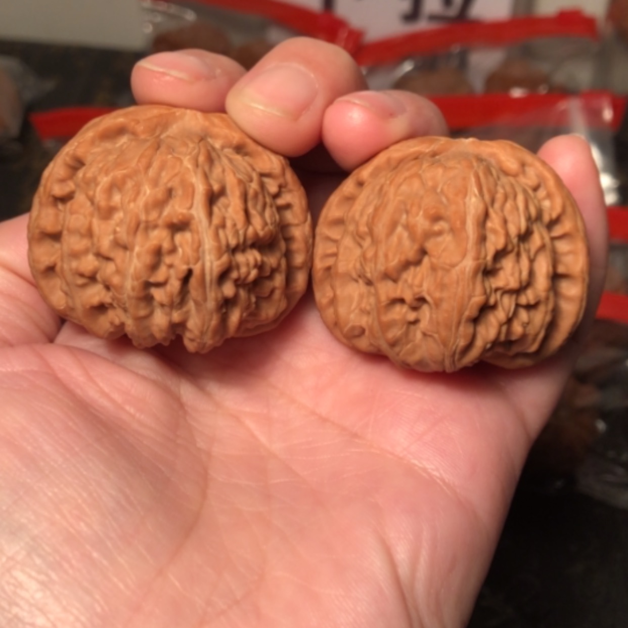 【闪购商品】文玩核桃把件7*9白狮子42
