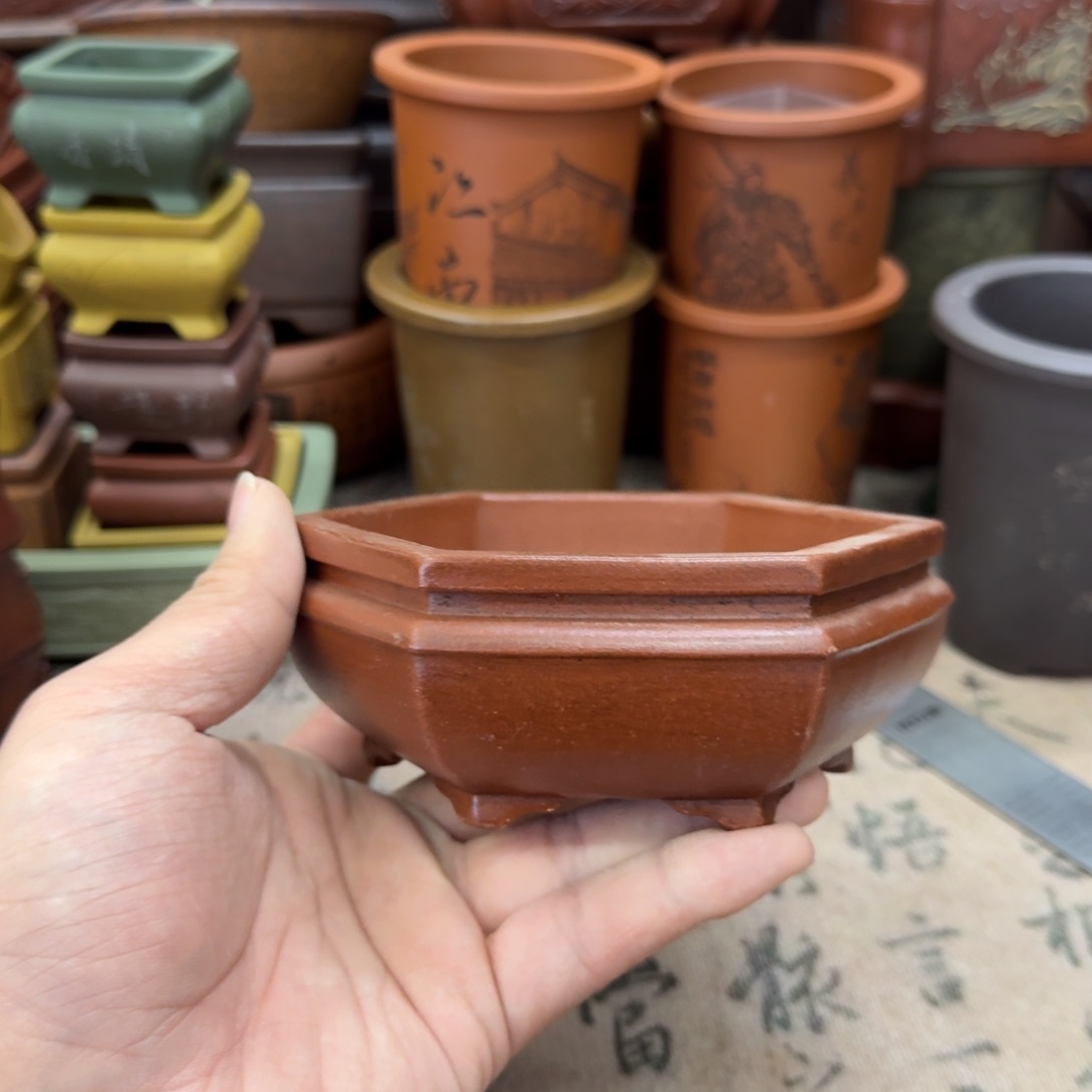 紫砂花盆宜兴紫砂正品10x3.5