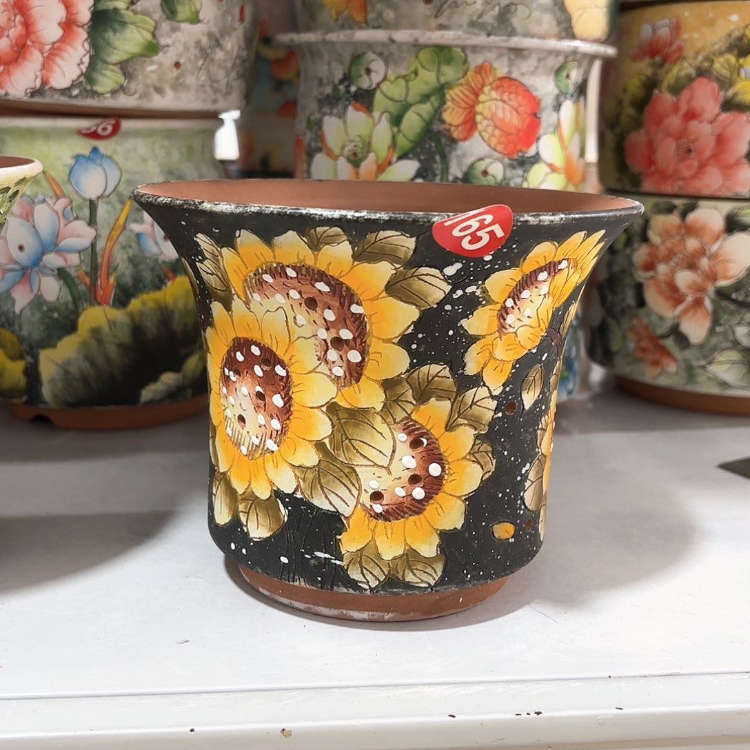 紫砂花盆手工花盆默认微瑕15/12