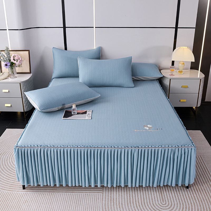 2025春夏新款纯色款床裙凉席席子