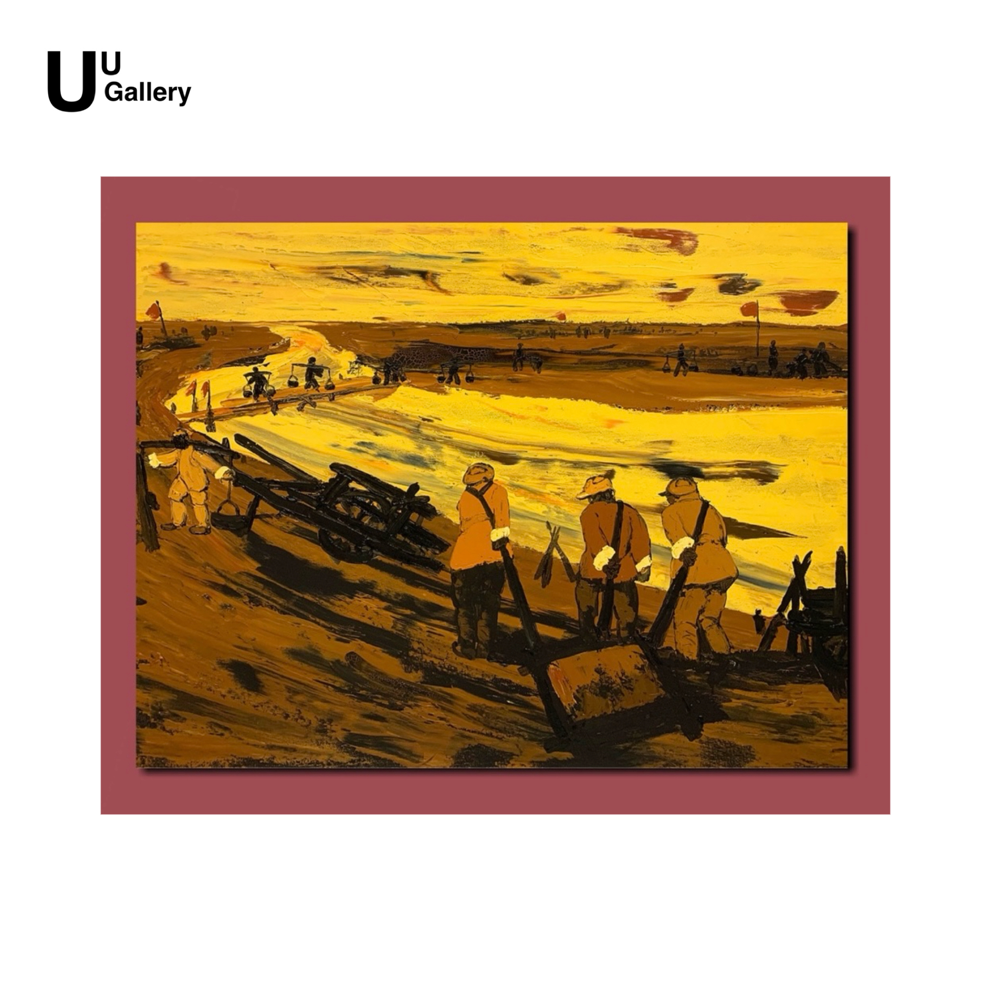 汪昌俞老师《1950华北解放军大生产运动2》100*120cm/原创布面油画