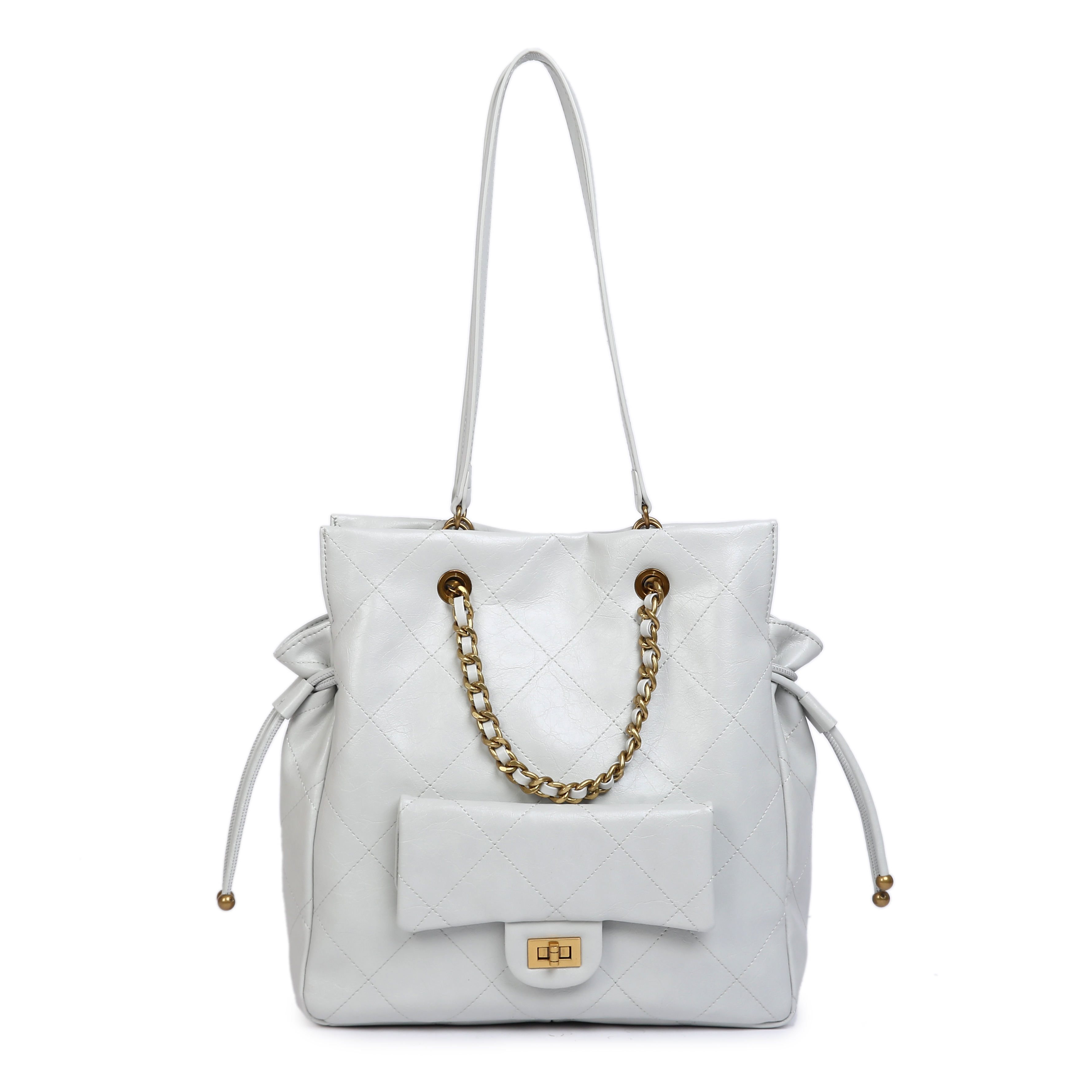 【佐伊甄选】BF-66238-太空灰轻奢女士时尚通勤小众百搭斜挎包包