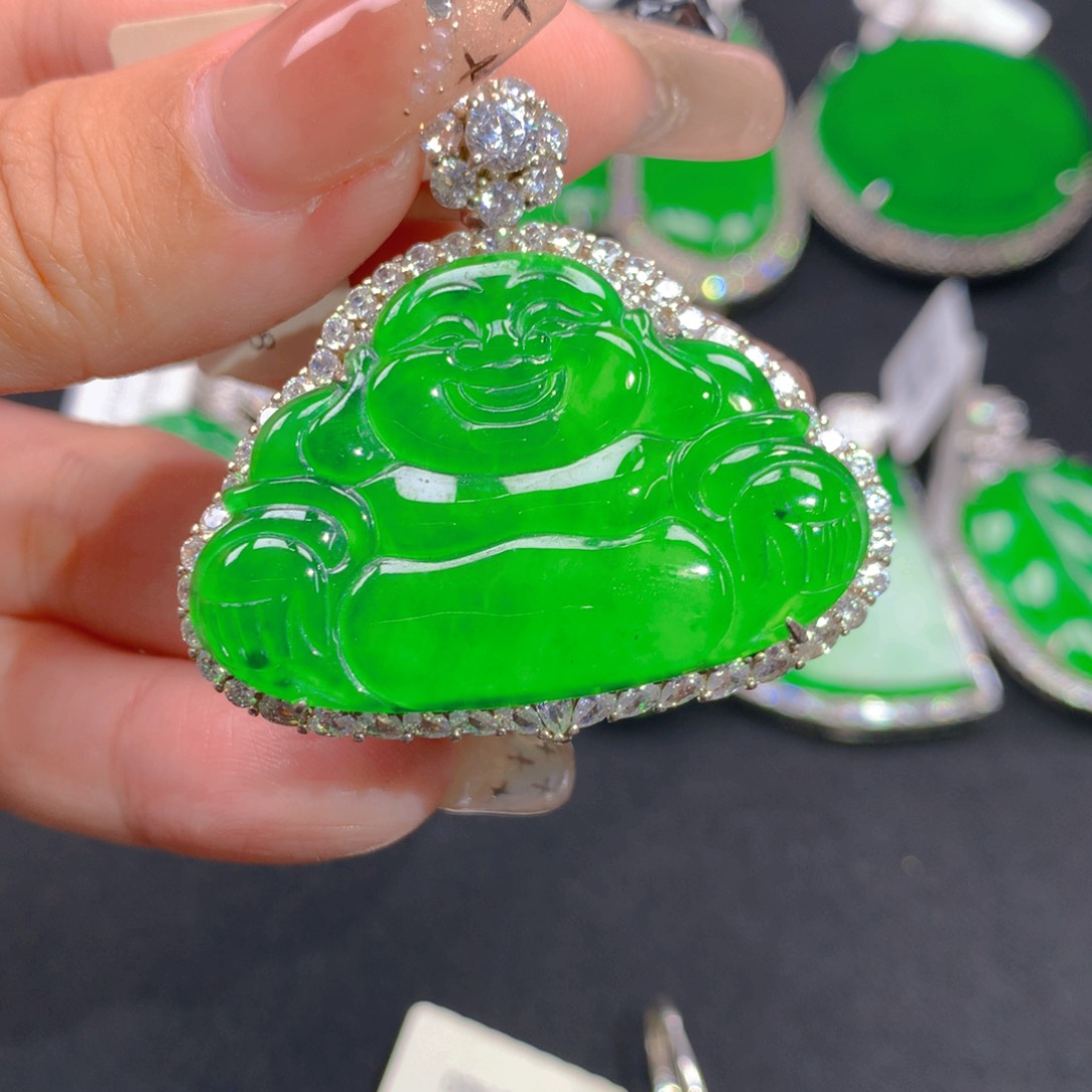 翡翠颈饰银S925镶嵌1111111111