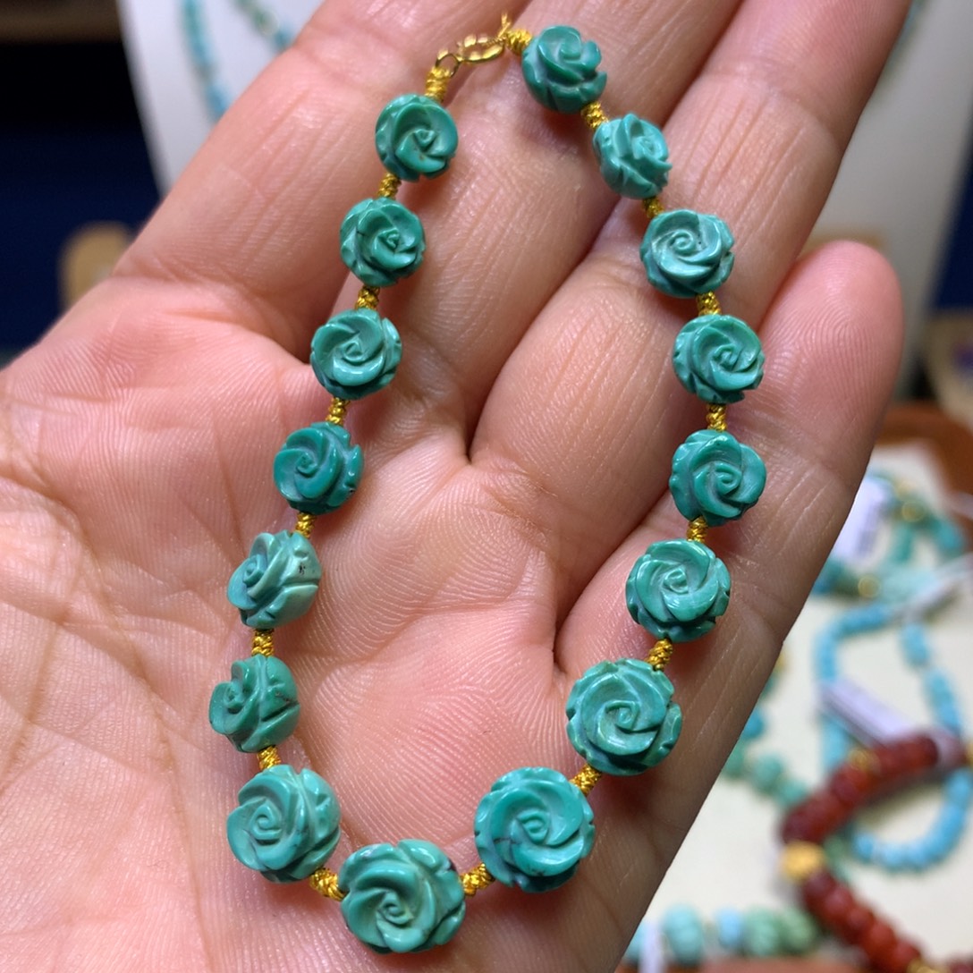 绿松石18K金镶嵌单圈