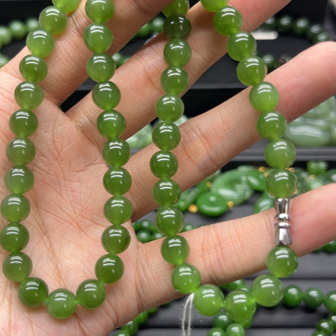 和田玉（碧玉）手链未镶嵌