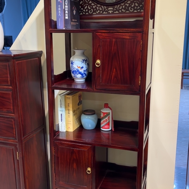 成套家具黑酸枝木类博古架书架