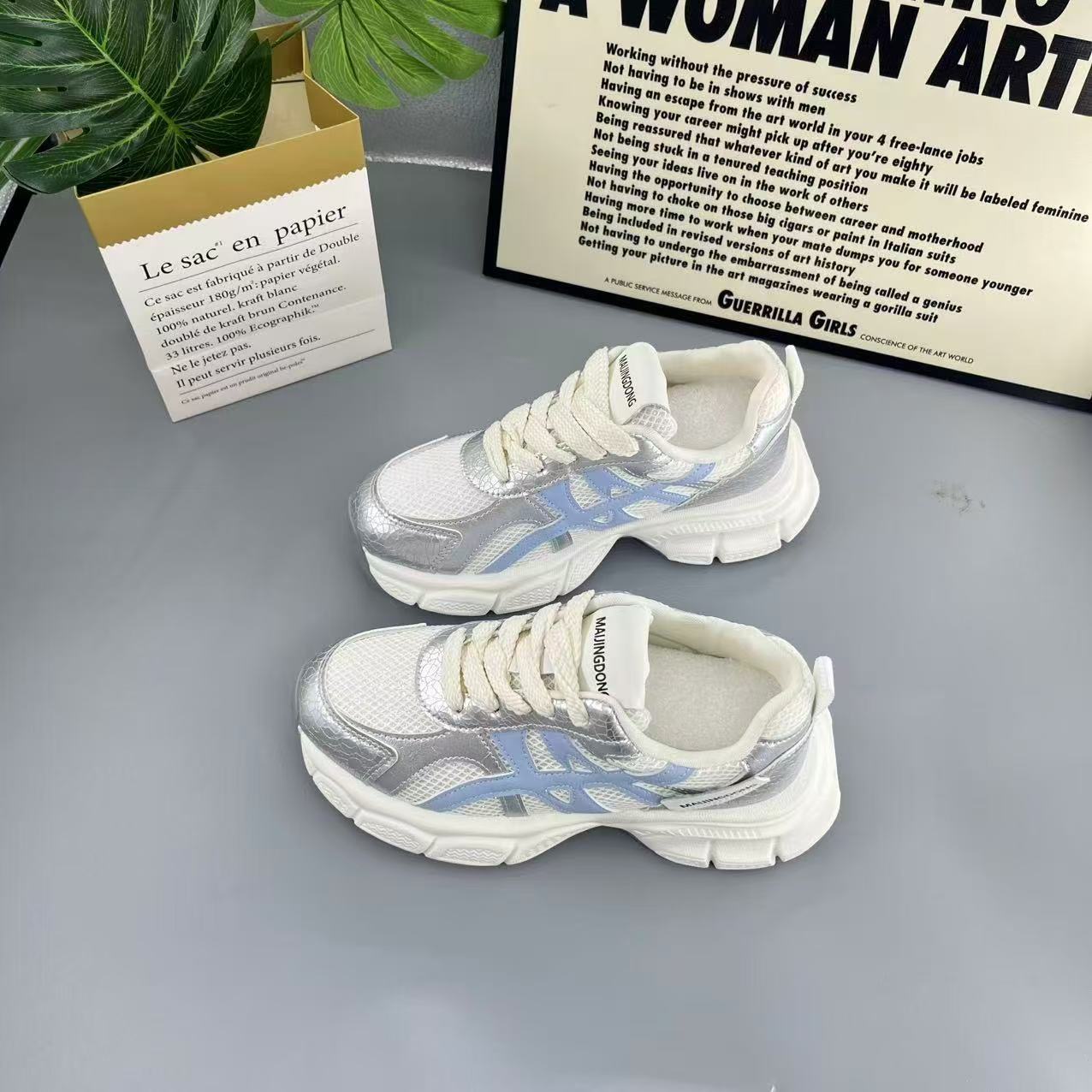 老爹鞋女款2025新款夏季超火百搭学生轻便透气舒适休闲鞋子88016