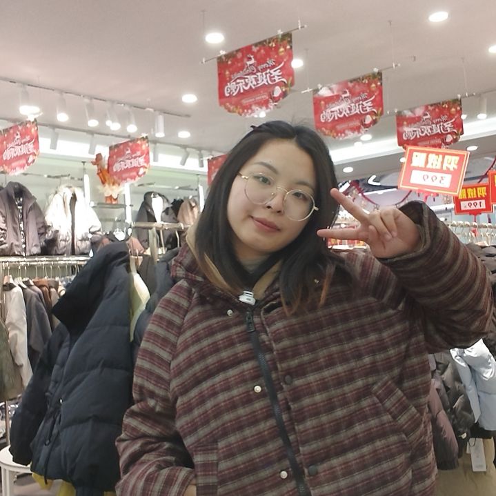 拼接格子立领羽绒服