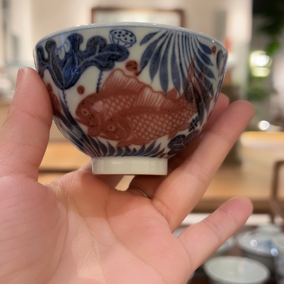 元青拙手原矿青花釉里红