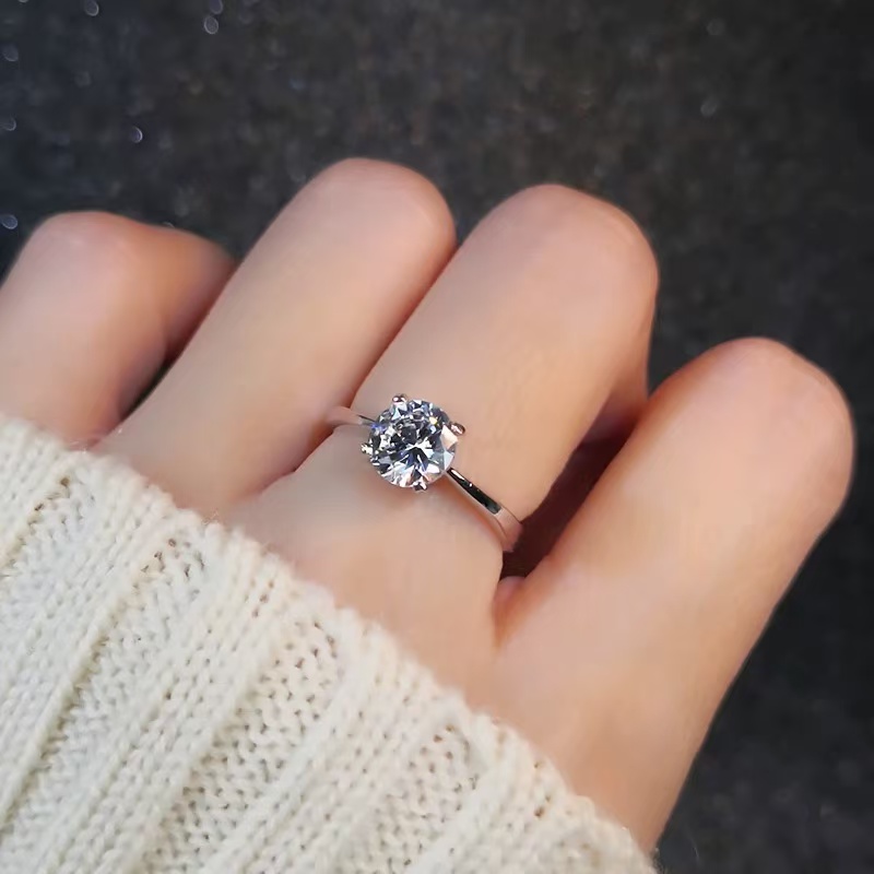  BY-31四爪镶嵌指环2CT