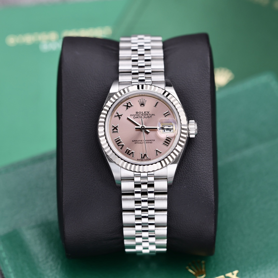 95新 Rolex/劳力士 279174 粉盘罗马刻度 28mm 2017年保卡