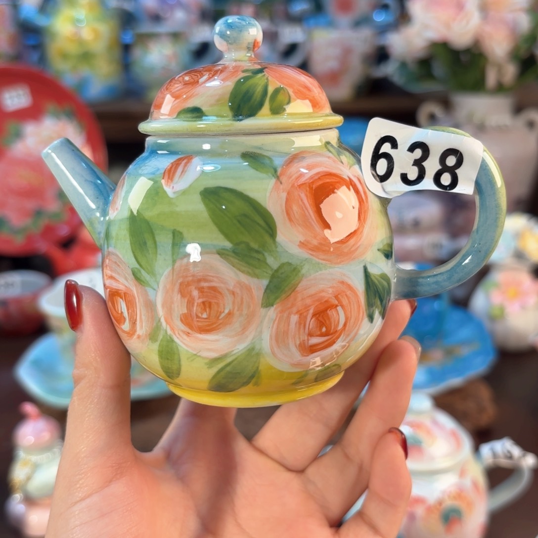 景德镇手绘高温釉下彩陶瓷茶具