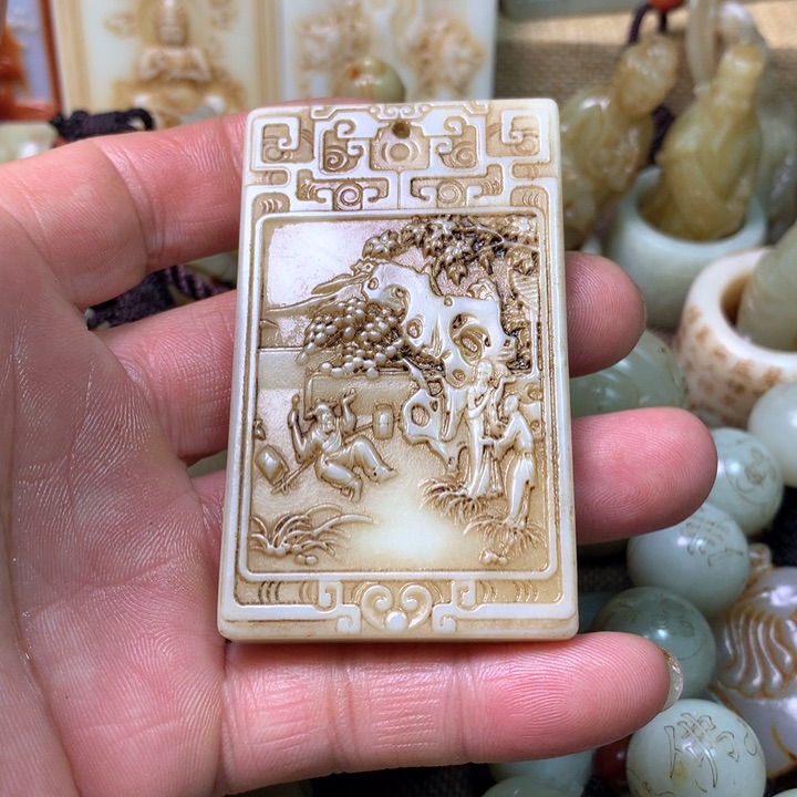 和田玉挂件未镶嵌一**华