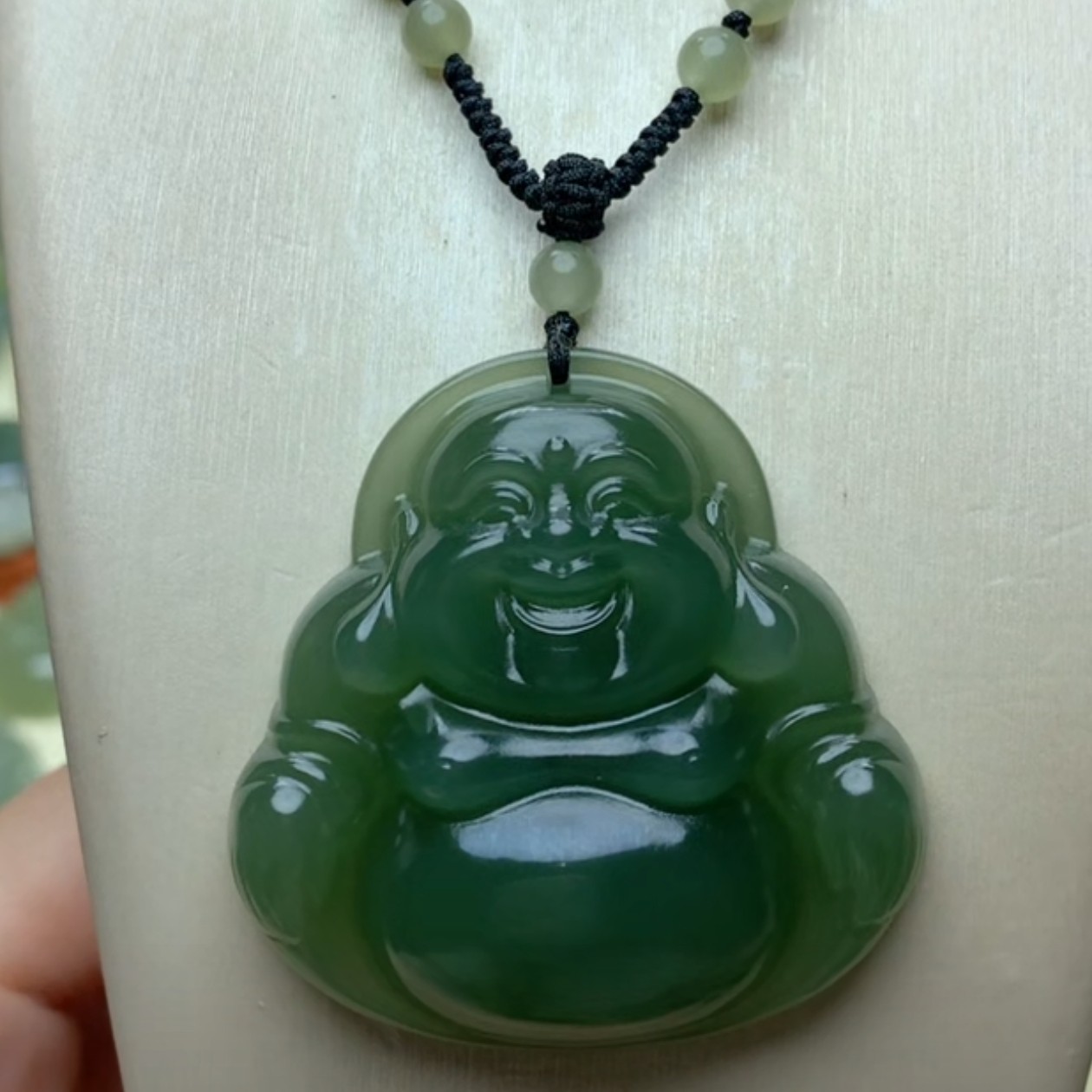 天然和田玉精品50尺寸佛公吊坠