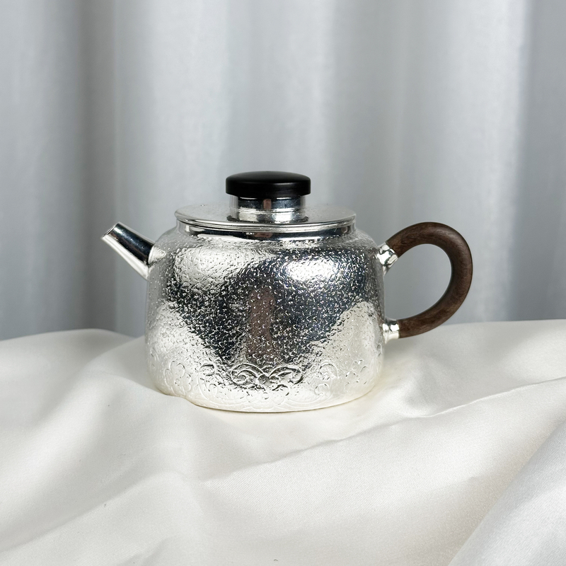 清货-手工锤纹缠枝花纹汉瓦壶泡茶壶999