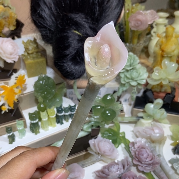 未镶嵌蛇纹石玉发饰