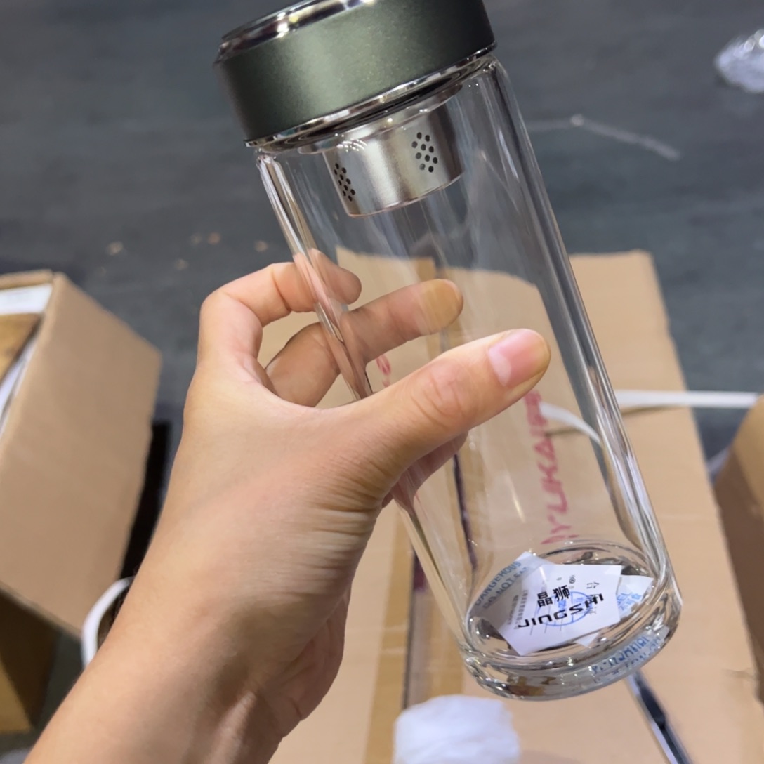 晶石单层烫手玻璃杯500哑光橄榄色