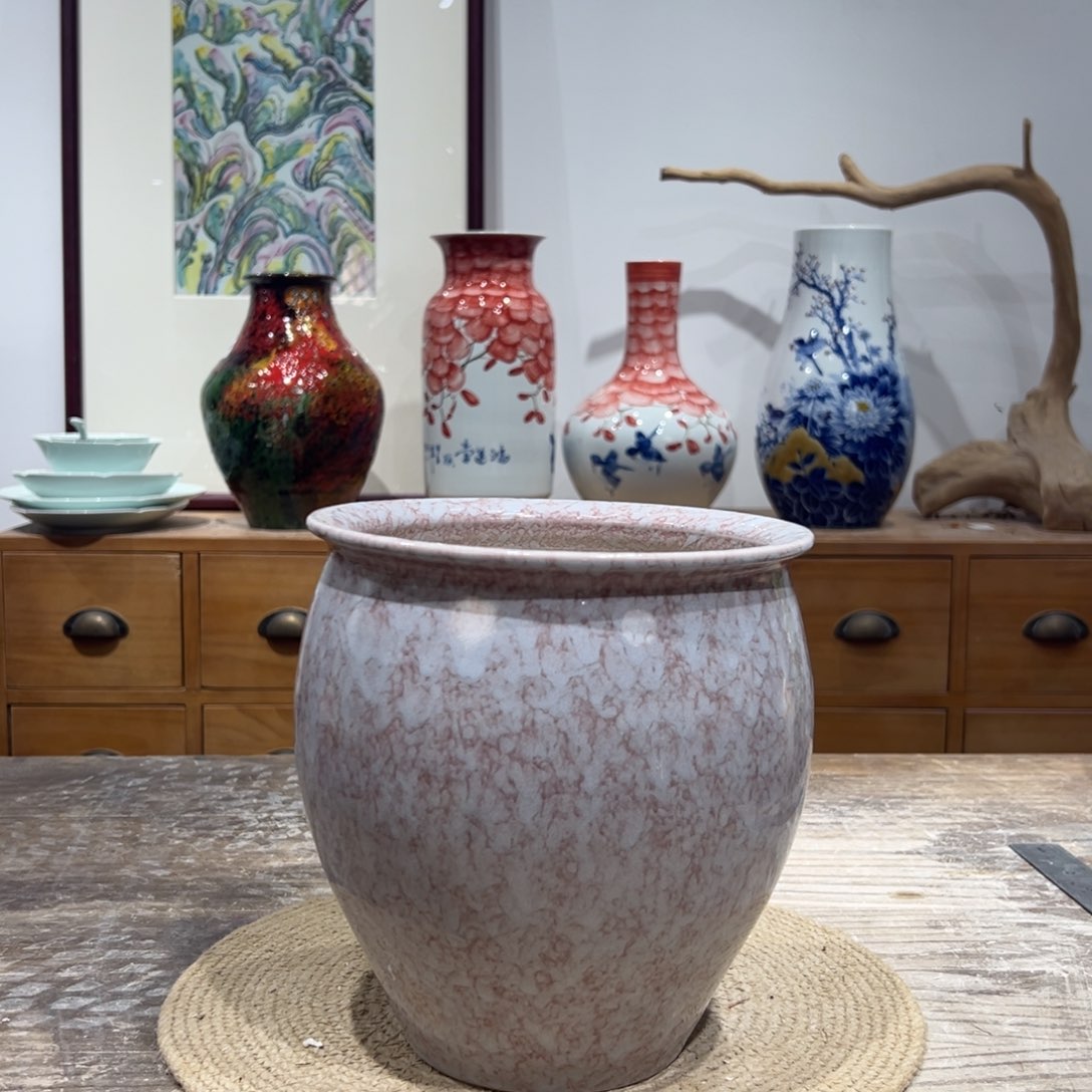 摆件陶瓷花瓶高20口15