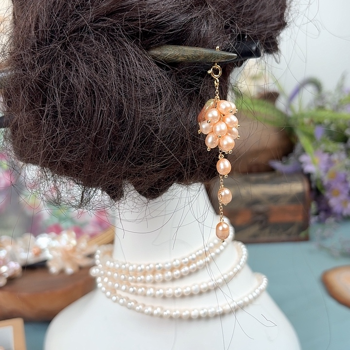 淡水珍珠发饰未镶嵌