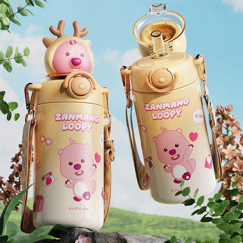 LOOPY保温杯2024新款女生高颜值露比31不锈钢保冷吸管杯生日礼物