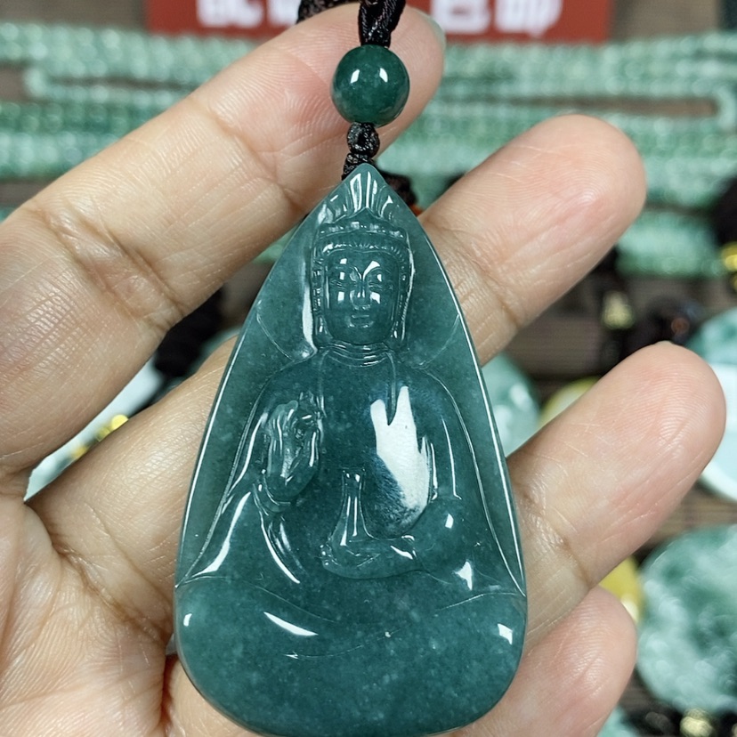 【闪购商品】翡翠颈饰未镶嵌玉吊坠翡翠玉观音牌