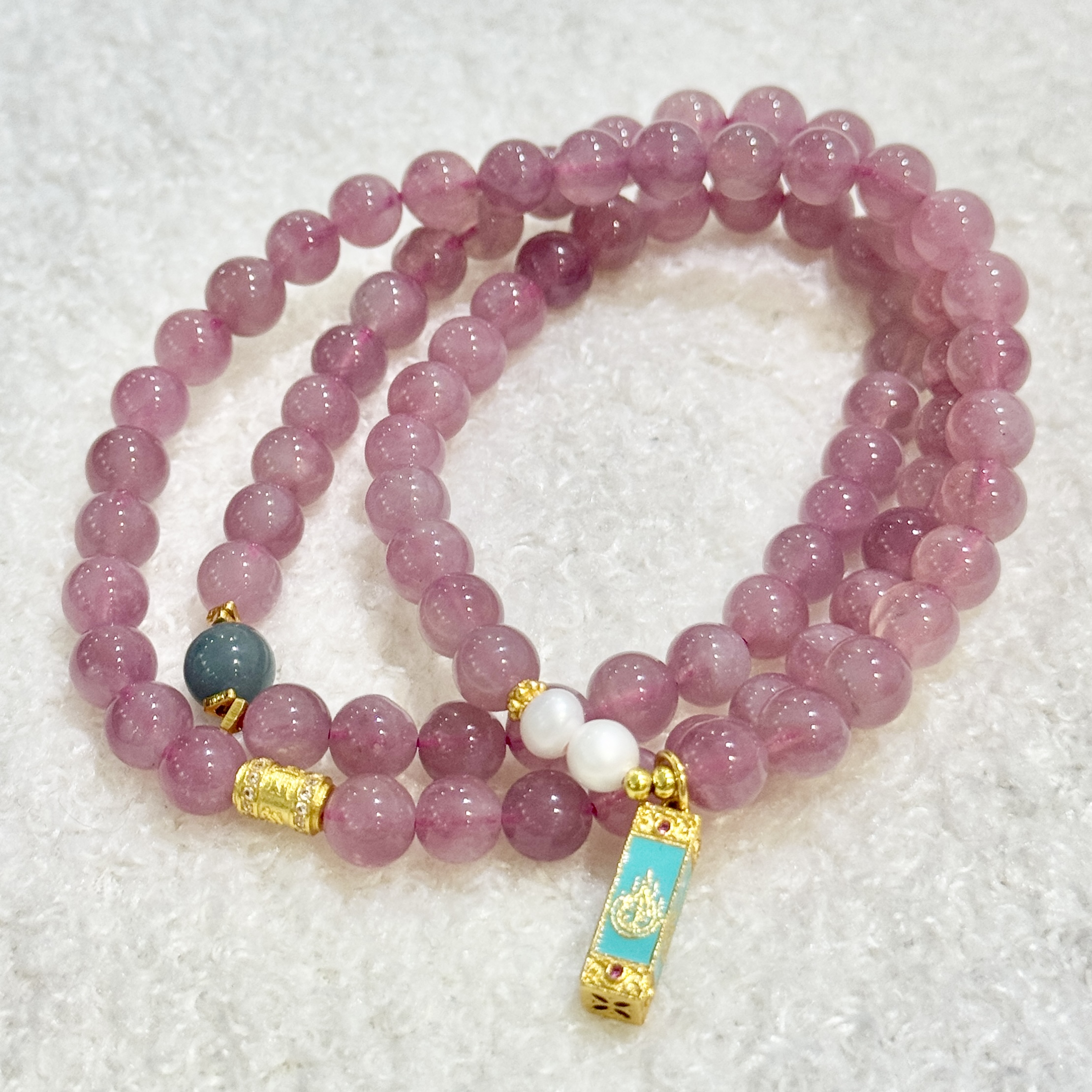 QC0010【才情双收】天然紫马粉水晶多圈（天然珠宝多样性发其一）