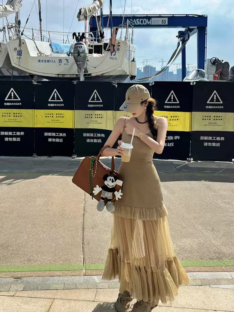 法式INS风纯欲风时尚套装吊带无袖气质百褶套装短裙高腰显瘦