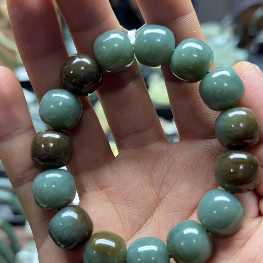 手链未镶嵌和田玉且么蓝卡14老型带糖