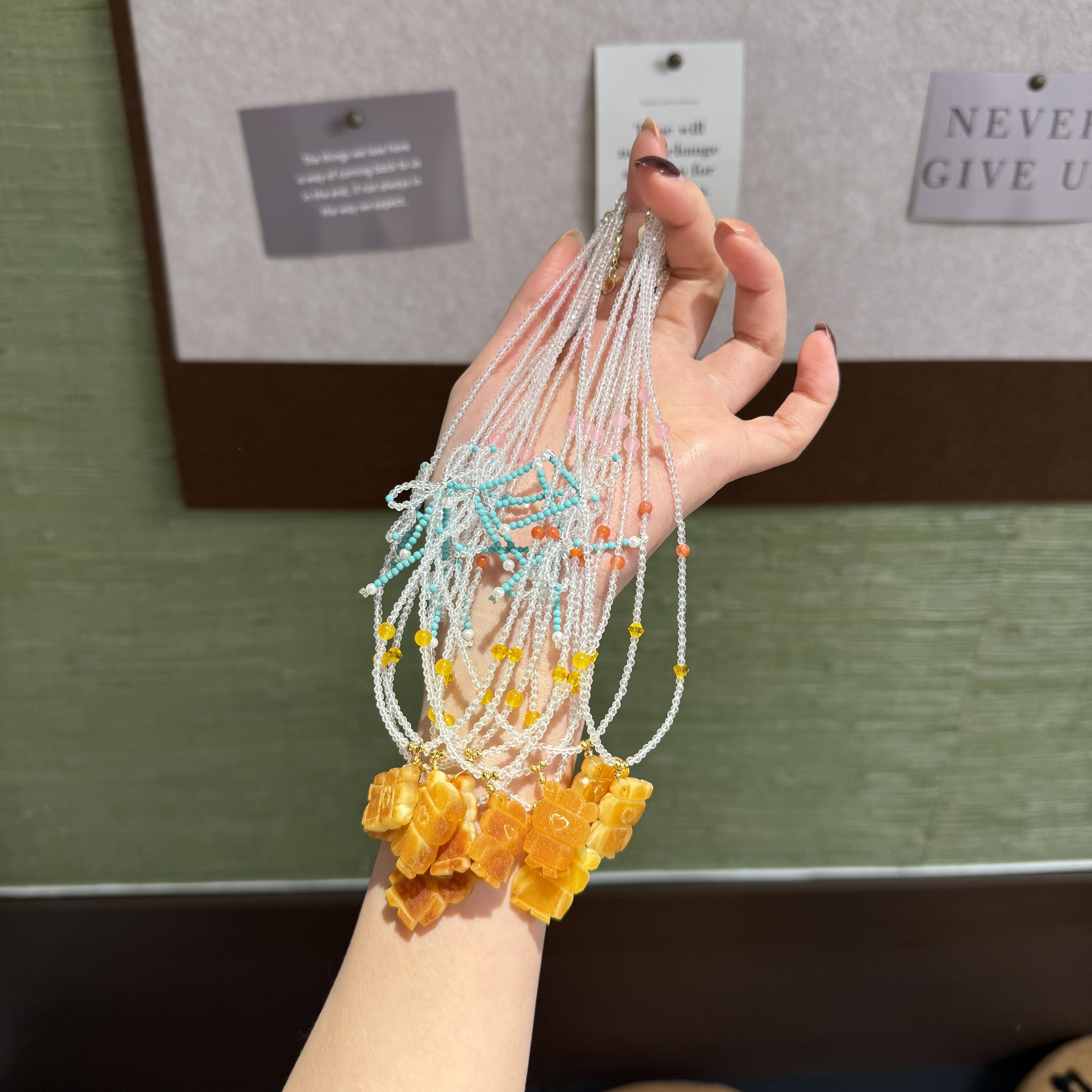 *饼干熊*天然蜜蜡熊项链 多样性发其一