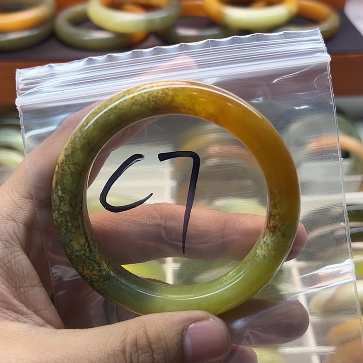 芝***蛇纹石玉合金手镯